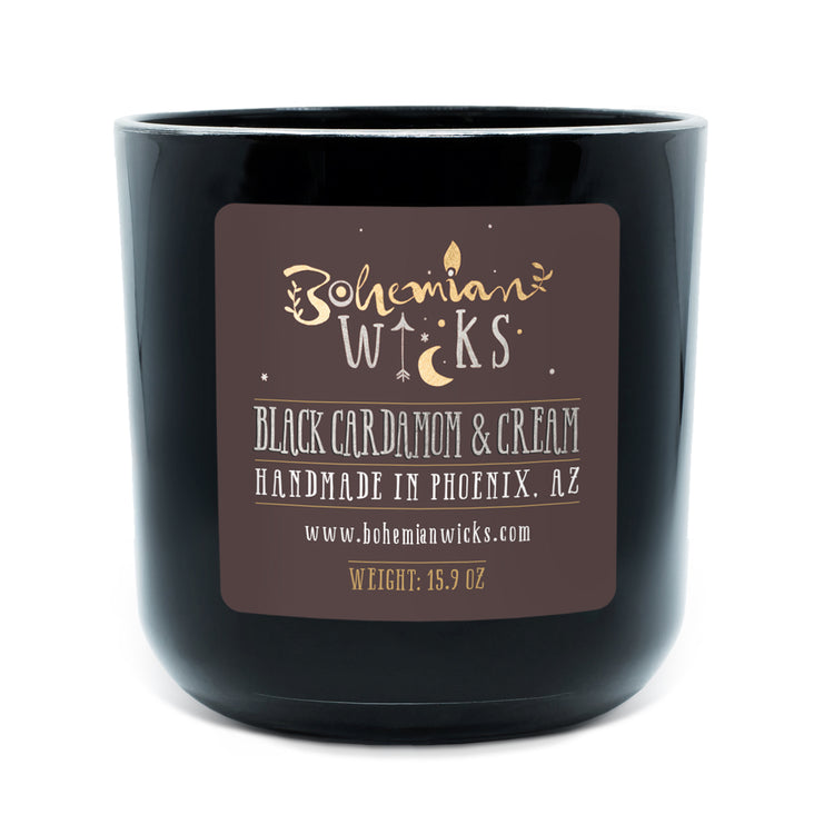 Bohemian Bliss Jar - Black Cardamom & Cream Bath - 2-Wick
