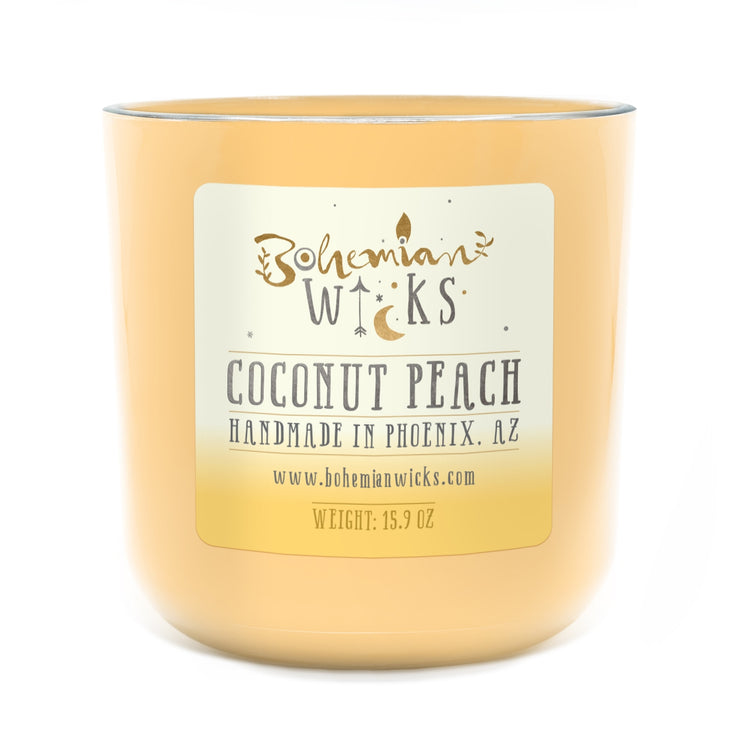 Bohemian Bliss Jar - Coconut Peach - 2-Wick