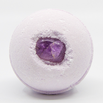 Birthday Wish Bath Bomb - Lavender - with Amethyst Crystal