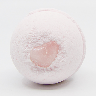 Birthday Magic Bath Bomb - Rose Geranium - with Rose Quartz Crystal