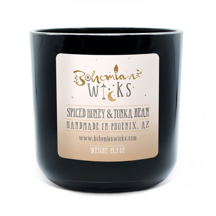 Bohemian Bliss Jar <br>Spiced Honey & Tonka Bean <br>2-Wick